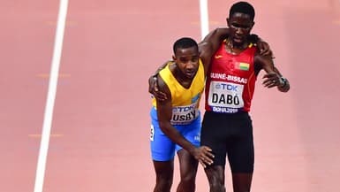 Braima Suncar Dabo et Jonathan Busby, lors des Mondiaux de Doha