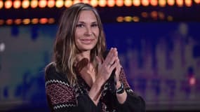 La chanteuse Zazie en mars 2022 lors d'un concert en soutien à l'Ukraine 