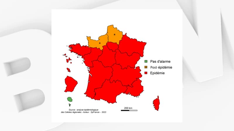 L'épidémie de grippe en France selon les données de Santé publique France le 22 février 2023