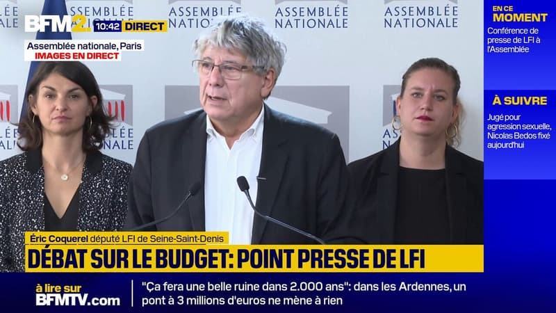 Assemblée: le député LFI Éric Coquerel s'attend à un débat animé sur le budget