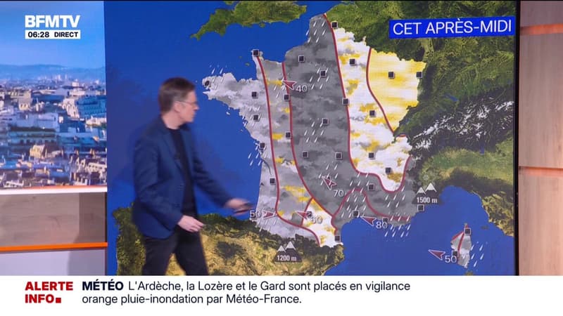 Cinq départements placés en vigilance orange pluie-inondation ce dimanche