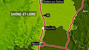 La collision s'est produite sur l'A6, à hauteur de Fleurville, en Saône-et-Loire.