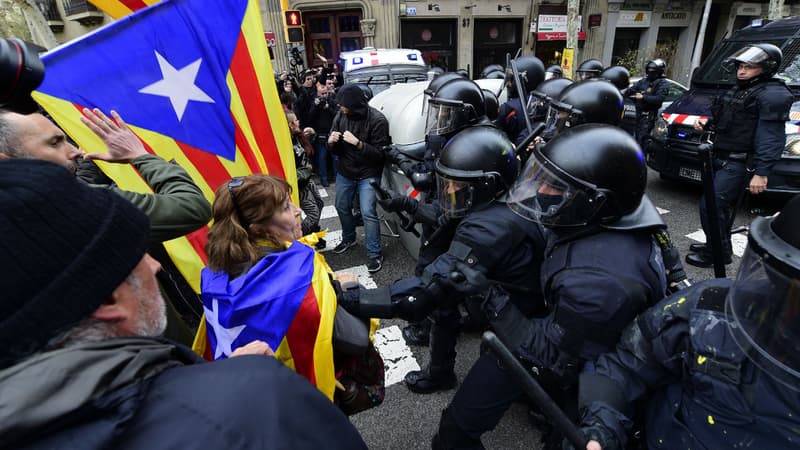 Une manifestation des indépendantistes le 25 mars 2018 à Barcelone