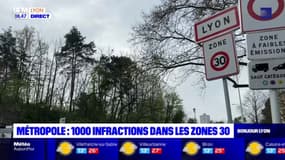 Métropole de Lyon: 1000 infractions dans les zones 30