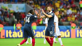Blaise Matuidi et Karim Benzema face au Honduras lors de la Coupe du monde 2014 