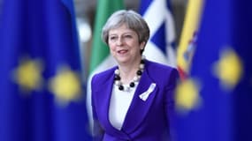 La Première ministre britannique Theresa May à Bruxelles, le 22 Mars 2018