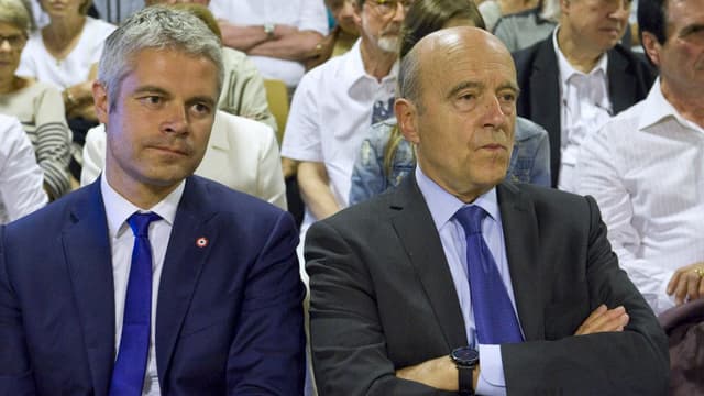 Laurent Wauquiez et Alain Juppé le 22 juin 2016.