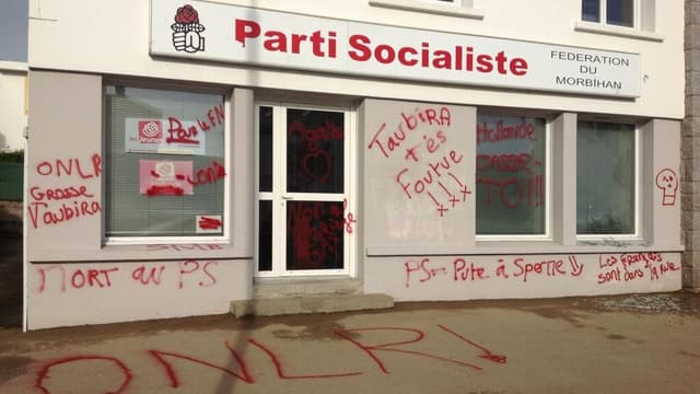 La permanence du PS à Lorient a été vandalisée dans la nuit de jeudi à vendredi.