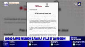 JO 2024: réunion de chantier sans la ville et la région