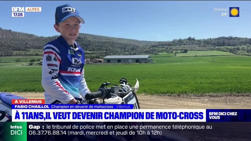 Alpes-de-Haute-Provence: À Villemus, Fabio, 11 ans, veut devenir champion de moto-cross