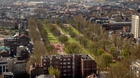 Une vue aérienne du parc Jean-Baptiste Lebas à Lille en 2017.