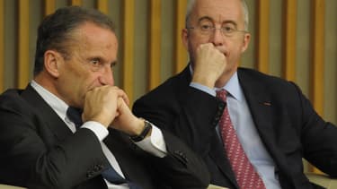 Henri Proglio (à gauche) et Luc Oursel vont respectivement quitter EDF et Areva.