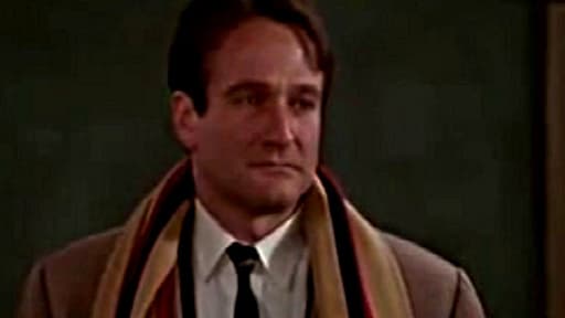 L'acteur Robin Williams dans "Le Cercle des poètes disparus", film de 1989. Il mort ce lundi, probablement d'un suicide.