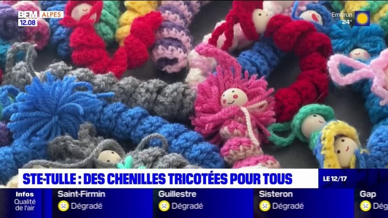 Sainte-Tulle: une habitante tricote des chenilles et les place dans la nature