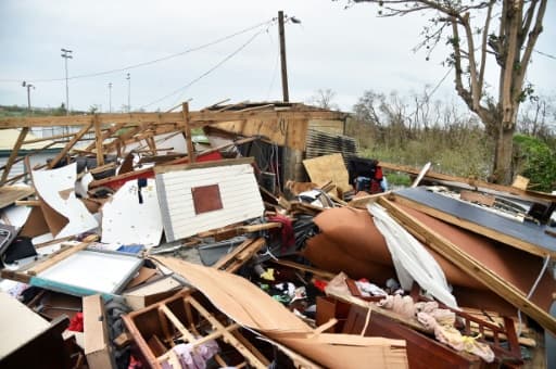 Des maisons détruites à Catano, sur l'île de Porto Rico, le 21 septembre 2017 après le passage de l'ouragan Maria Des maisons détruites à Catano, sur l'île de Porto Rico, le 21 septembre 2017 après le passage de l'ouragan Maria