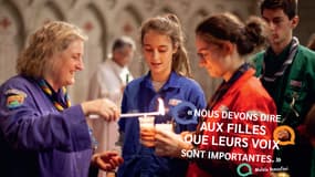 Une page du calendrier 2023 des Scouts et Guides de France