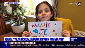 Isère: la lettre de Chloé à Emmanuel Macron pour revoir sa mamie