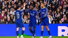 La joie des joueurs du PSG contre Aston Villa, le 15 avril 2025 en Ligue des champions