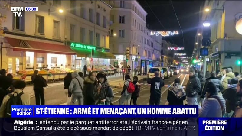 Regarder la vidéo Saint-Étienne: un homme armé d'un couteau abattu par un policier après avoir pris en otage une femme