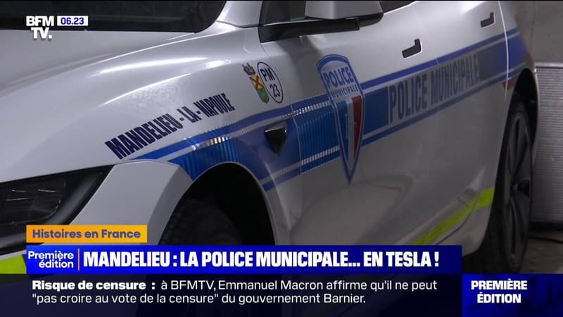 Pour réaliser des économies, la police municipale de Mandelieu-la-Napoule (Alpes-Maritimes) se déplace en voitures Tesla