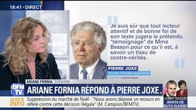 Agression présumée: Ariane Fornia répond à Pierre Joxe