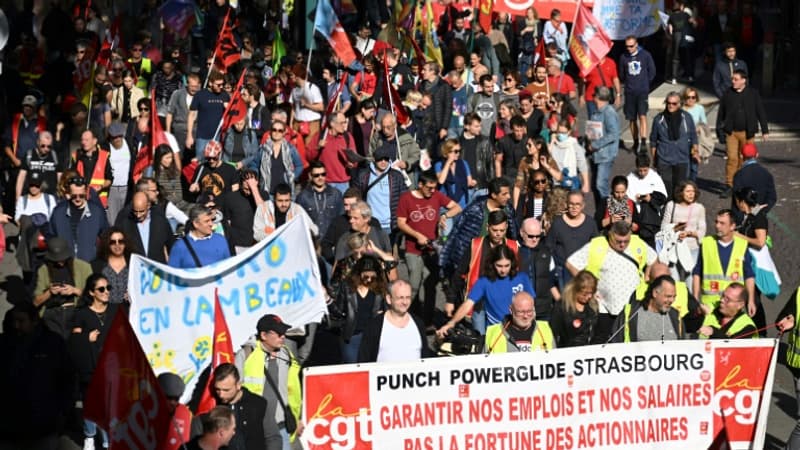 Manifestations pour les salaires: 107.000 participants en France selon l'Intérieur, 300.000 selon la CGT