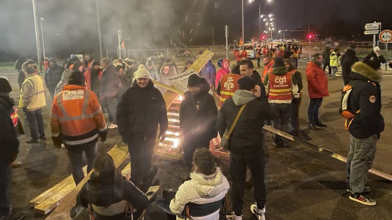 Grève du 7 février: plusieurs centaines de manifestants bloquent différents secteurs du Havre