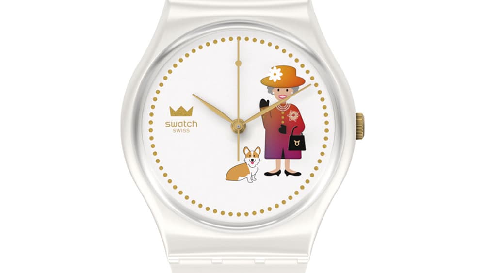 Montre Swatch à l'effigie de la reine
