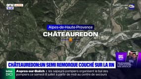 Châteauredon: un semi-remorque couché sur la route nationale