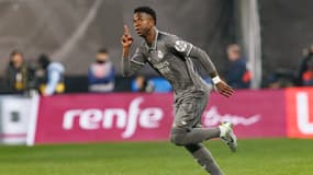 Vinicius célèbre son but lors du match Rayo Vallecano-Real Madrid (3-3, Liga), le 14 décembre 2024