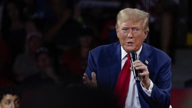 Donald Trump à Flint, dans le Michigan, le mardi 17 septembre 2024