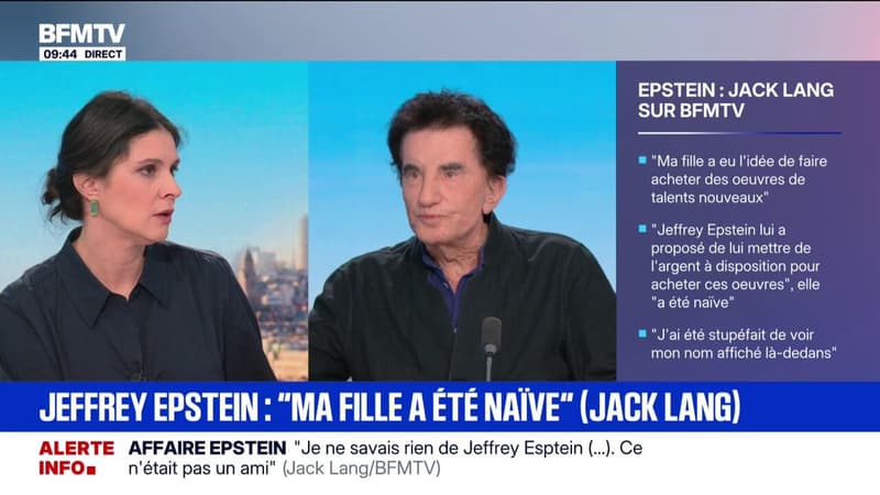 "Solliciter un mécène n'est pas un délit": Jack Lang indique avoir demandé de l'argent à Jeffrey Epstein l'année précédant sa mort pour financer un film