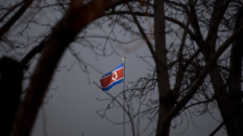 Un drapeau nord-coréen (photo d'illustration).