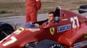 Patrick Tambay au volant d'une Ferrari en 1983
