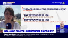 Ouverture Ikea, concert d'Angèle, match: circulation difficile dans le secteur Nice Ouest