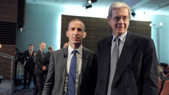 Le directeur général d'Areva, Philippe Knoche (à gauche) et le président Philippe Varin, ont deux semaines pour boucler les négociations avec le chinois CNNC.
