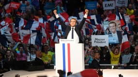 Emmanuel Macron en meeting à Bercy
