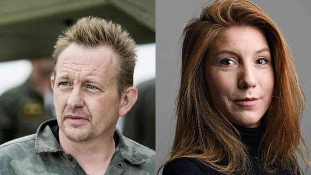 Peter Madsen, photographié le 11 août 2017 à Copenhague, et la journaliste suédoise Kim Wall.