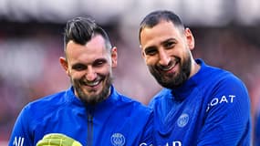 Alexandre Letellier et Gianluigi Donnarumma avec le PSG en février 2023.