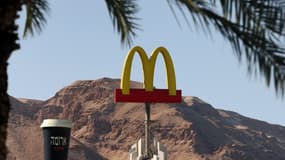 Un McDonald's à Ein Boke, station balnéaire en Israël près de la mer Morte.