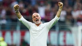 Stefano Pioli avec l'AC Milan, le 22 mai 2022.