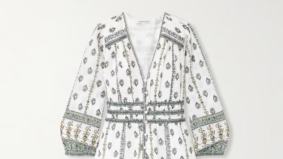Robe midi en ramie à imprimé fleuri Castella par Veronica Beard, portée par Kate Middleton