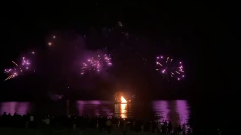 Nice: les images de l'incinération du roi, marquant la fin du carnaval