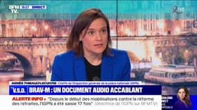 Agents de la Brav-M accusés de violences policières: "Je ne peux qu'être choquée, terriblement choquée par ces propos", affirme Agnès Thibault-Lecuivre, cheffe de l'IGPN