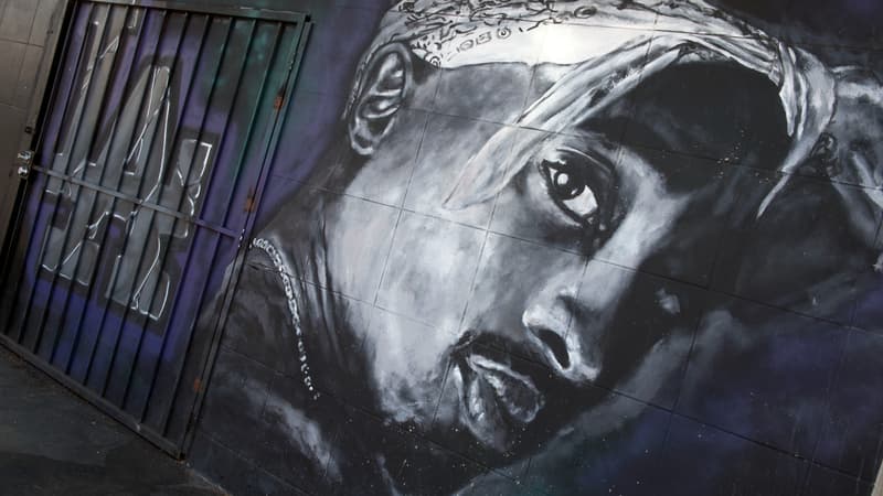 Un fresque en hommage au rappeur 2Pac, à Los Angeles.