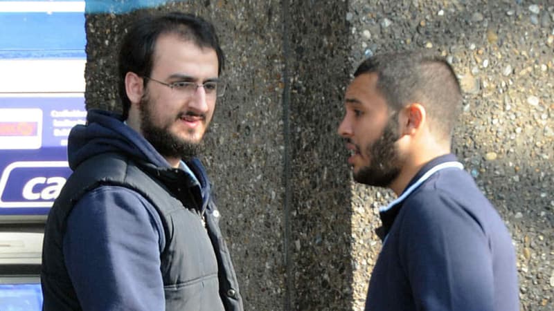 Tarik Hassane (à droite) et Suhaib Majeed, deux Londoniens condamnés à la prison à vie, ici le 23 mars 2016.