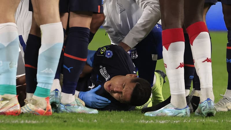 Monaco OM Terrible Image D Harit Violemment Touch Au Genou Et Sorti 