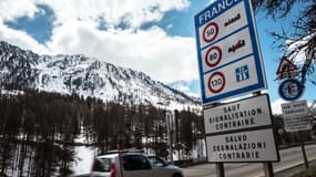 La frontière franco-italienne à Claviere.