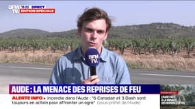Incendie dans l'Aude: un largage d'eau par hélicoptère toutes les cinq minutes sur les reprises de feu