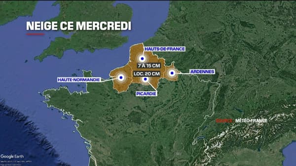 Carte des volumes neigeux attendus en France mercredi 17 janvier 2024. Carte des volumes neigeux attendus en France mercredi 17 janvier 2024.